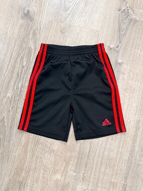 adidas Black Shorts with Red Size 6